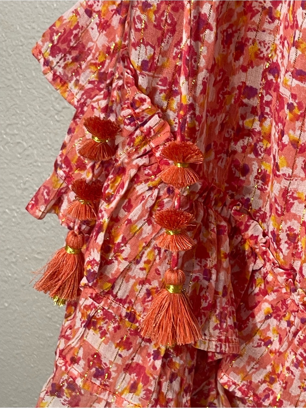 NWT - Poupette St. Barth One-Shoulder Floral Mini Dress - Size M - Picture 2 of 5